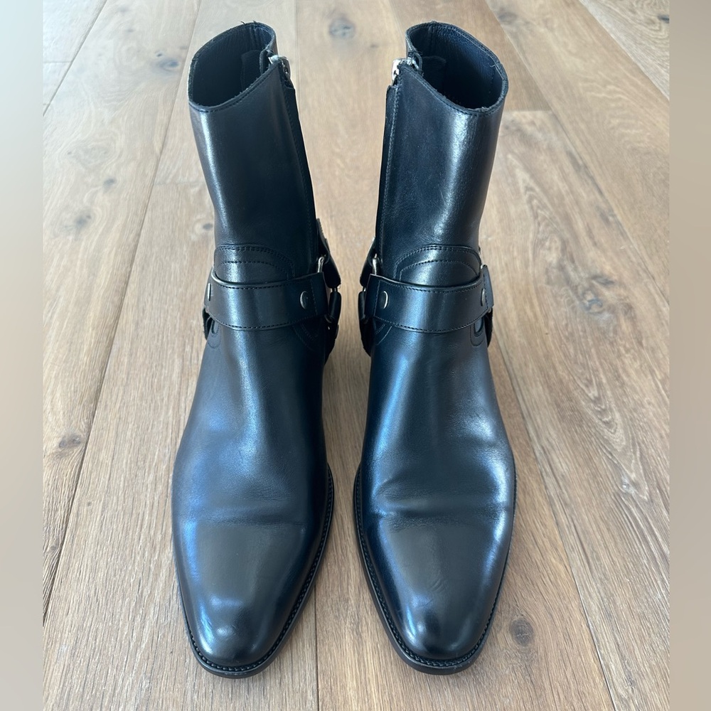 Saint Laurent leather harnesss boot- Wyatt boot